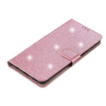 For Samsung Galaxy A32 5G / M32 5G PU Leather Wallet Stand Case Glittery Anti-drop Phone Cover