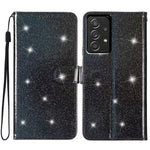 Samsung Galaxy A73 5G Glittrigt PU-läderfodral Fullt skyddande plånboksfodral med stativ