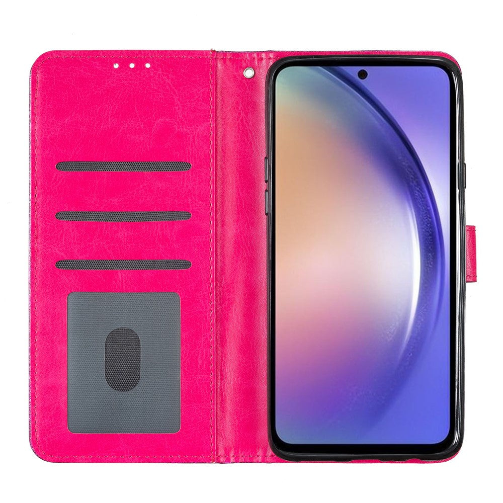 For Xiaomi Redmi Note 12 4G Leather Wallet Stand Case Drop-proof Glittery Phone Cover with Strap