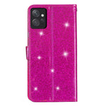 For Xiaomi Redmi Note 12 4G Leather Wallet Stand Case Drop-proof Glittery Phone Cover with Strap