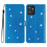 For Xiaomi Redmi Note 12 4G Leather Wallet Stand Case Drop-proof Glittery Phone Cover with Strap