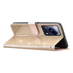 For Xiaomi 13 Lite / Civi 2 5G Glittery PU Leather Phone Case Wallet Stand Anti-shock Cover