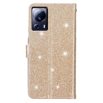 For Xiaomi 13 Lite / Civi 2 5G Glittery PU Leather Phone Case Wallet Stand Anti-shock Cover
