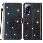 For Xiaomi 13 Lite / Civi 2 5G Glittery PU Leather Phone Case Wallet Stand Anti-shock Cover