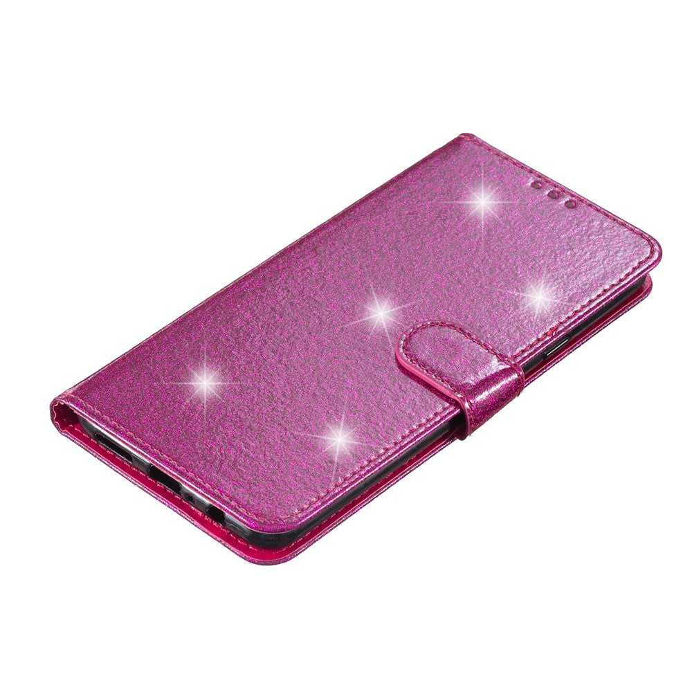 For Xiaomi Redmi Note 12S 4G Leather Wallet Folding Stand Case Drop-proof Glittery Phone Cover
