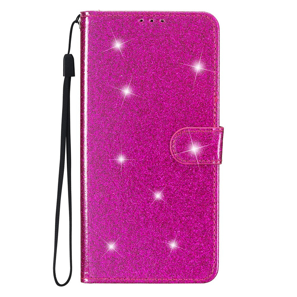 For Xiaomi Redmi Note 12S 4G Leather Wallet Folding Stand Case Drop-proof Glittery Phone Cover
