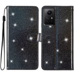 For Xiaomi Redmi Note 12S 4G Leather Wallet Folding Stand Case Drop-proof Glittery Phone Cover