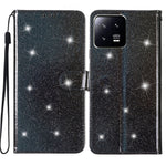 Glittrigt PU-läderfodral till Xiaomi 13 stötsäkert plånboksfodral