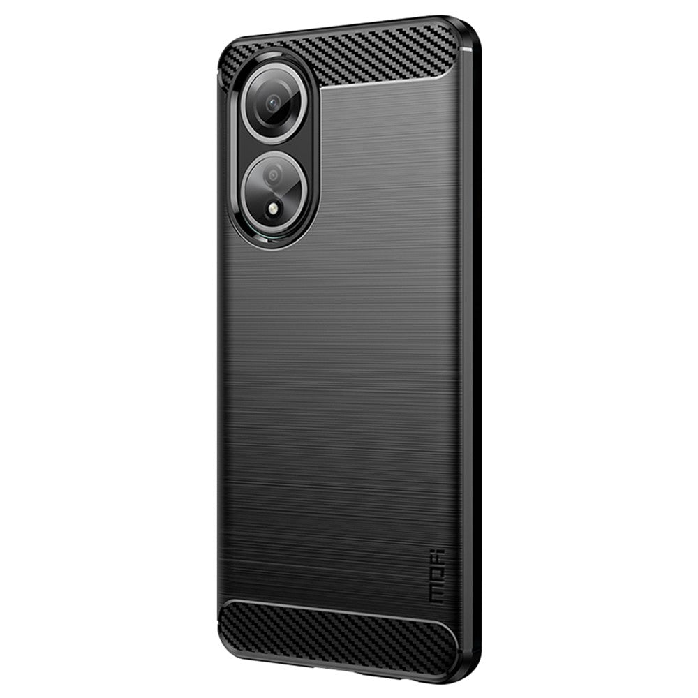 MOFI JK TPU Series-1 för Oppo A58 4G Borstat Skal TPU Reptåligt Kolfibertextur Mobilskal