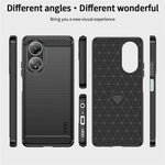 MOFI JK TPU Series-1 för Oppo A58 4G Borstat Skal TPU Reptåligt Kolfibertextur Mobilskal