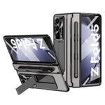 For Samsung Galaxy Z Fold5 5G Kickstand Phone Case PC Folding Cover with Tempered Glass Film+Stylus Pen