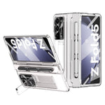For Samsung Galaxy Z Fold5 5G Kickstand Phone Case PC Folding Cover with Tempered Glass Film+Stylus Pen