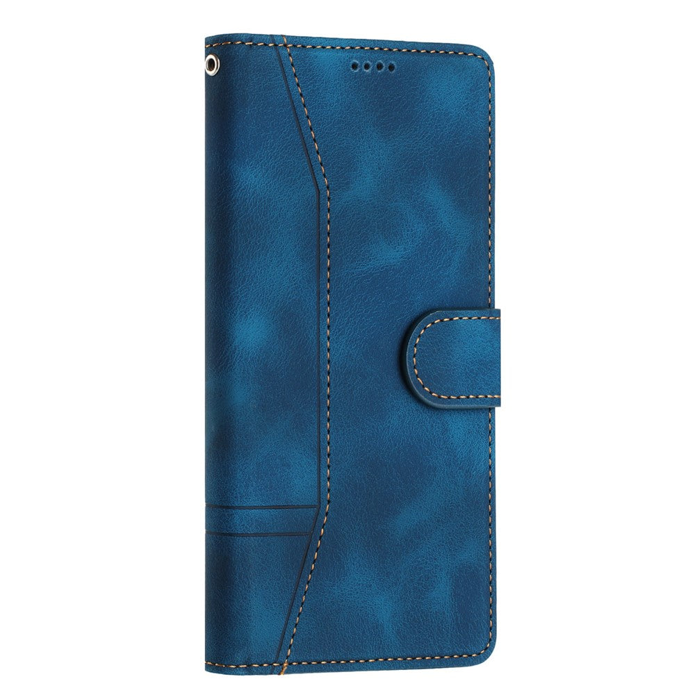L002 Retro Leather Phone Case for iPhone 11 Pro Lines Imprinted Stand Wallet Anti-fall Cover
