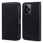 For Xiaomi Redmi Note 12 Pro 5G / Note 12 Pro Speed 5G / Poco X5 Pro 5G Solid Color PU Leather Phone Case Wallet Stand Cover