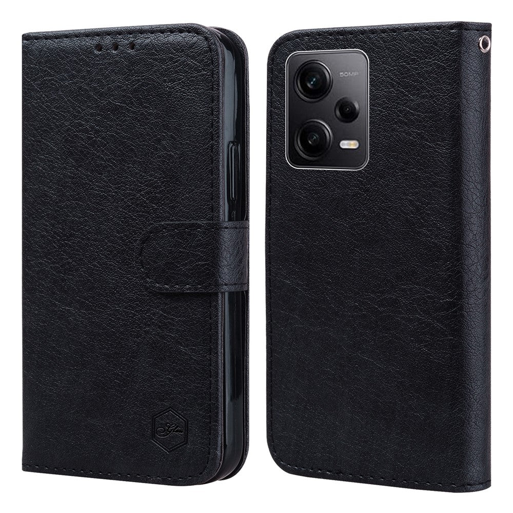 For Xiaomi Redmi Note 12 Pro 5G / Note 12 Pro Speed 5G / Poco X5 Pro 5G Solid Color PU Leather Phone Case Wallet Stand Cover