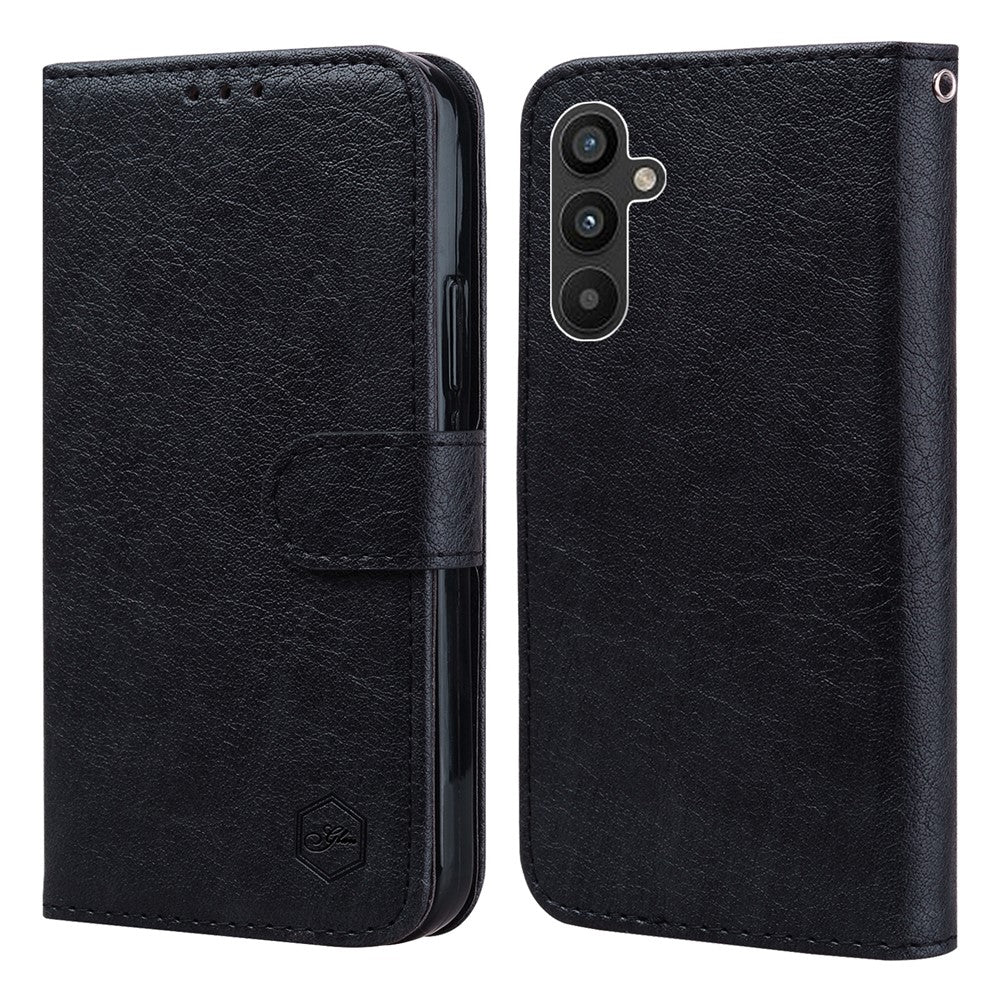 For Samsung Galaxy S23 FE Solid Color PU Leather Wallet Case Cell Phone Horizontal Stand Cover