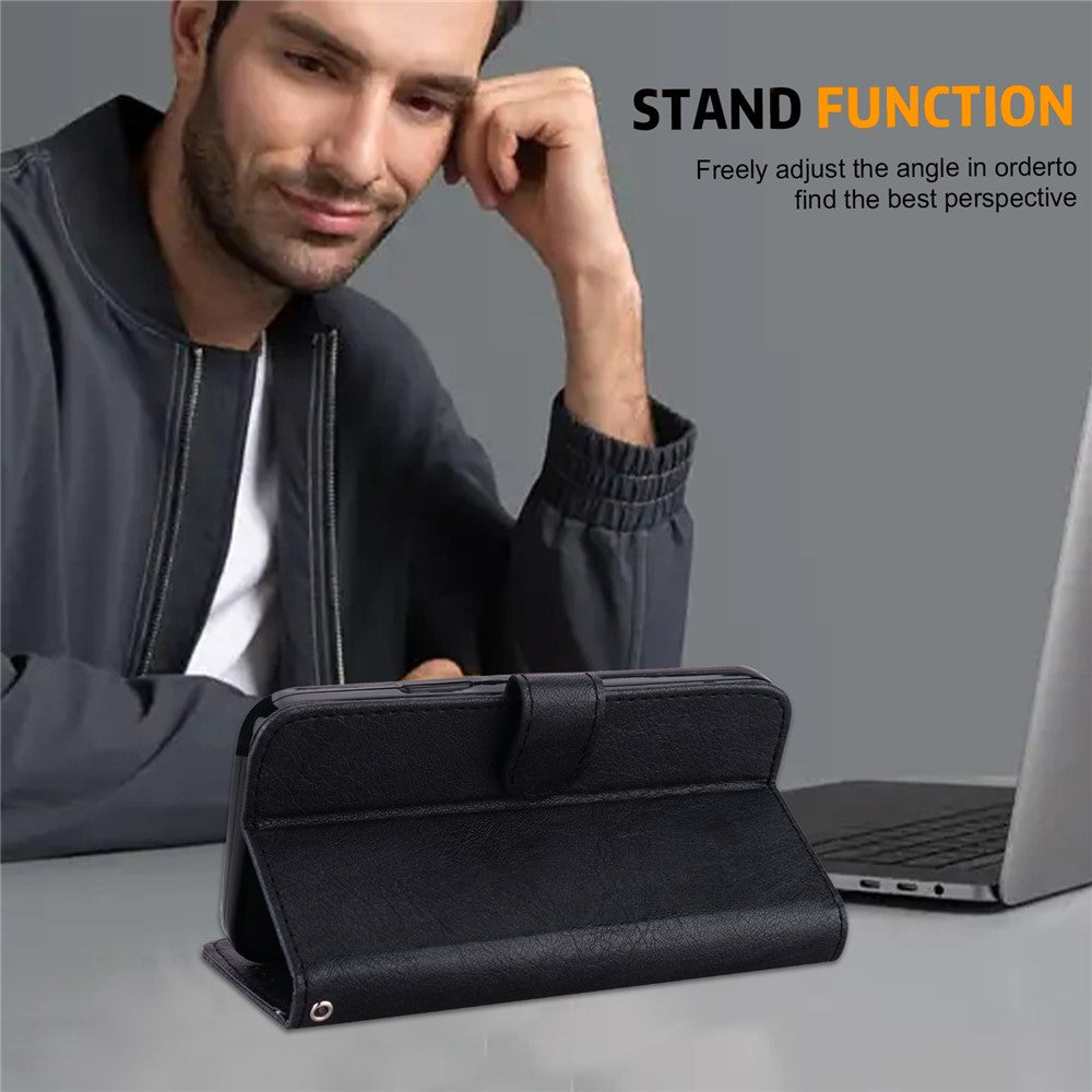 For Samsung Galaxy S23 FE Solid Color PU Leather Wallet Case Cell Phone Horizontal Stand Cover