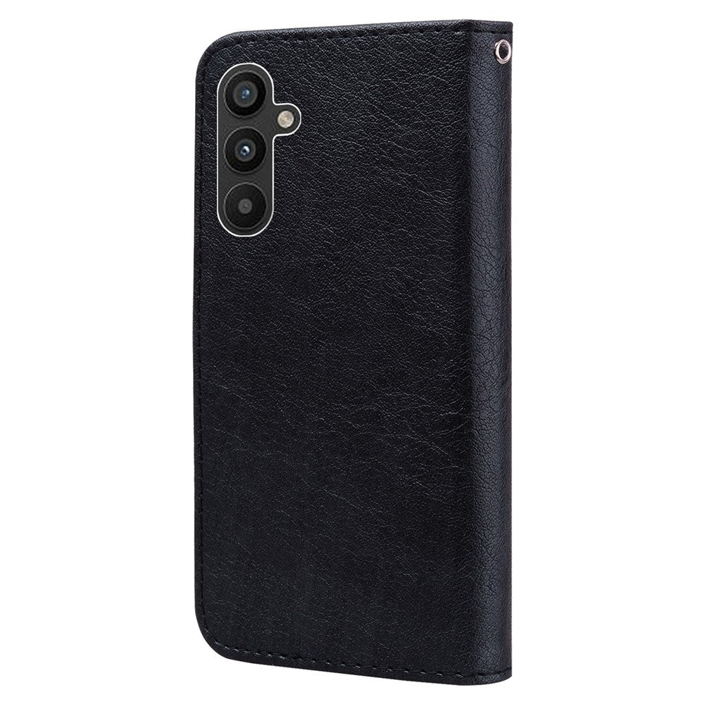 For Samsung Galaxy S23 FE Solid Color PU Leather Wallet Case Cell Phone Horizontal Stand Cover