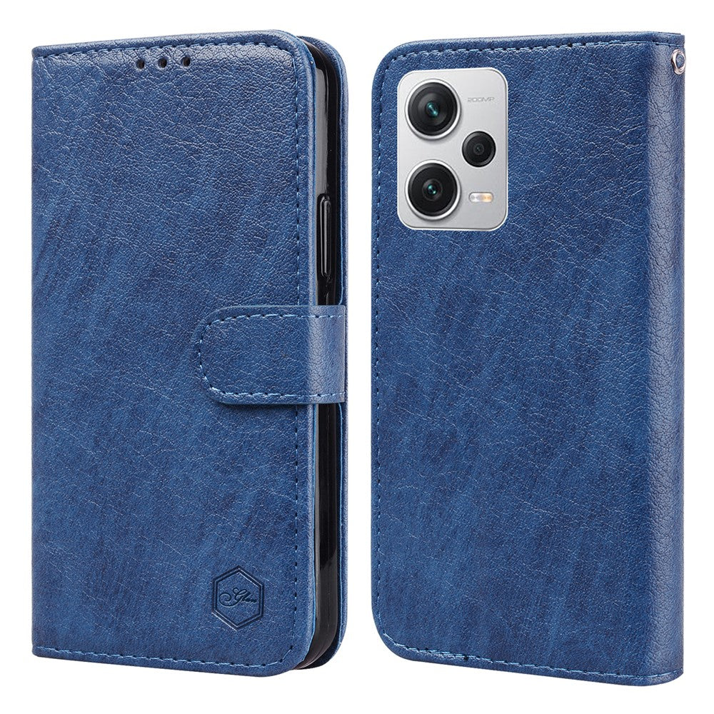 For Xiaomi Redmi Note 12 Pro+ 5G PU Leather Wallet Case Solid Color Cell Phone Stand Cover