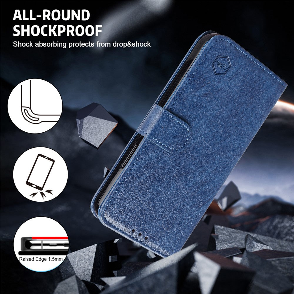 For Xiaomi Redmi Note 12 Pro+ 5G PU Leather Wallet Case Solid Color Cell Phone Stand Cover