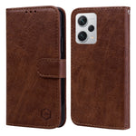 For Xiaomi Redmi Note 12 Pro+ 5G PU Leather Wallet Case Solid Color Cell Phone Stand Cover