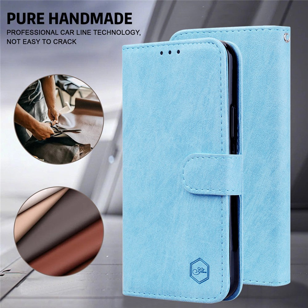 For Xiaomi Redmi Note 12 4G Solid Color Shockproof PU Leather Wallet Case Cell Phone Stand Cover