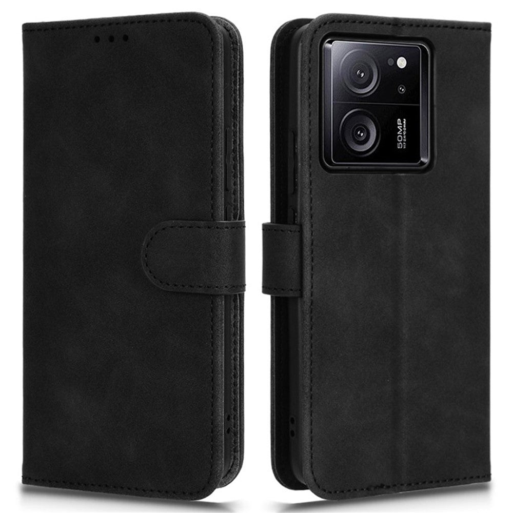 Xiaomi Redmi K60 Ultra / 13T / 13T Pro Fallskyddande mobilskal Skin-touch Plånbok PU-läder mobilstativ