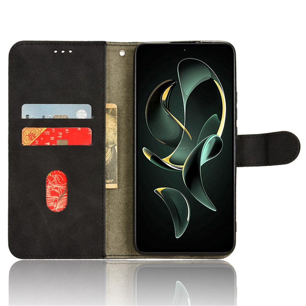 Xiaomi Redmi K60 Ultra / 13T / 13T Pro Fallskyddande mobilskal Skin-touch Plånbok PU-läder mobilstativ