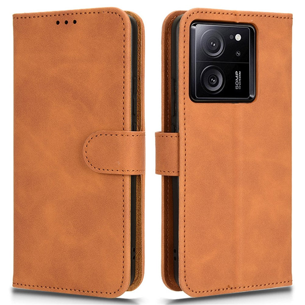 Xiaomi Redmi K60 Ultra / 13T / 13T Pro Fallskyddande mobilskal Skin-touch Plånbok PU-läder mobilstativ
