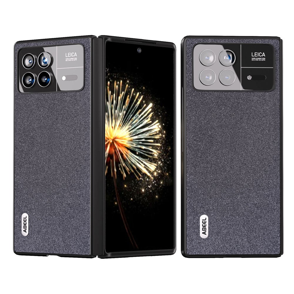ABEEL För Xiaomi Mix Fold 3 5G Glitter Mobilskal PU Läder + PC Stötsäkert Skyddsfodral