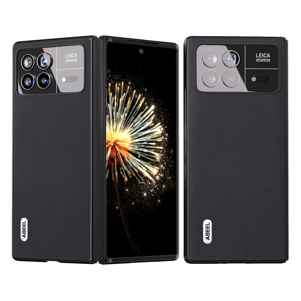 ABEEL För Xiaomi Mix Fold 3 5G Skyddande Bakstycke Texturerat PU-läder + PC mobilskal