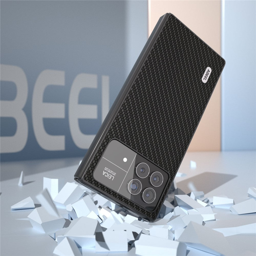 ABEEL For Xiaomi Mix Fold 3 5G Hard PC + PU Protective Case Carbon Fiber Texture Folding Phone Cover