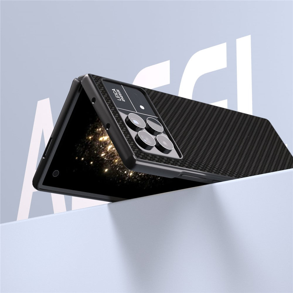 ABEEL For Xiaomi Mix Fold 3 5G Hard PC + PU Protective Case Carbon Fiber Texture Folding Phone Cover