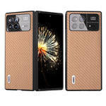 ABEEL For Xiaomi Mix Fold 3 5G Hard PC + PU Protective Case Carbon Fiber Texture Folding Phone Cover
