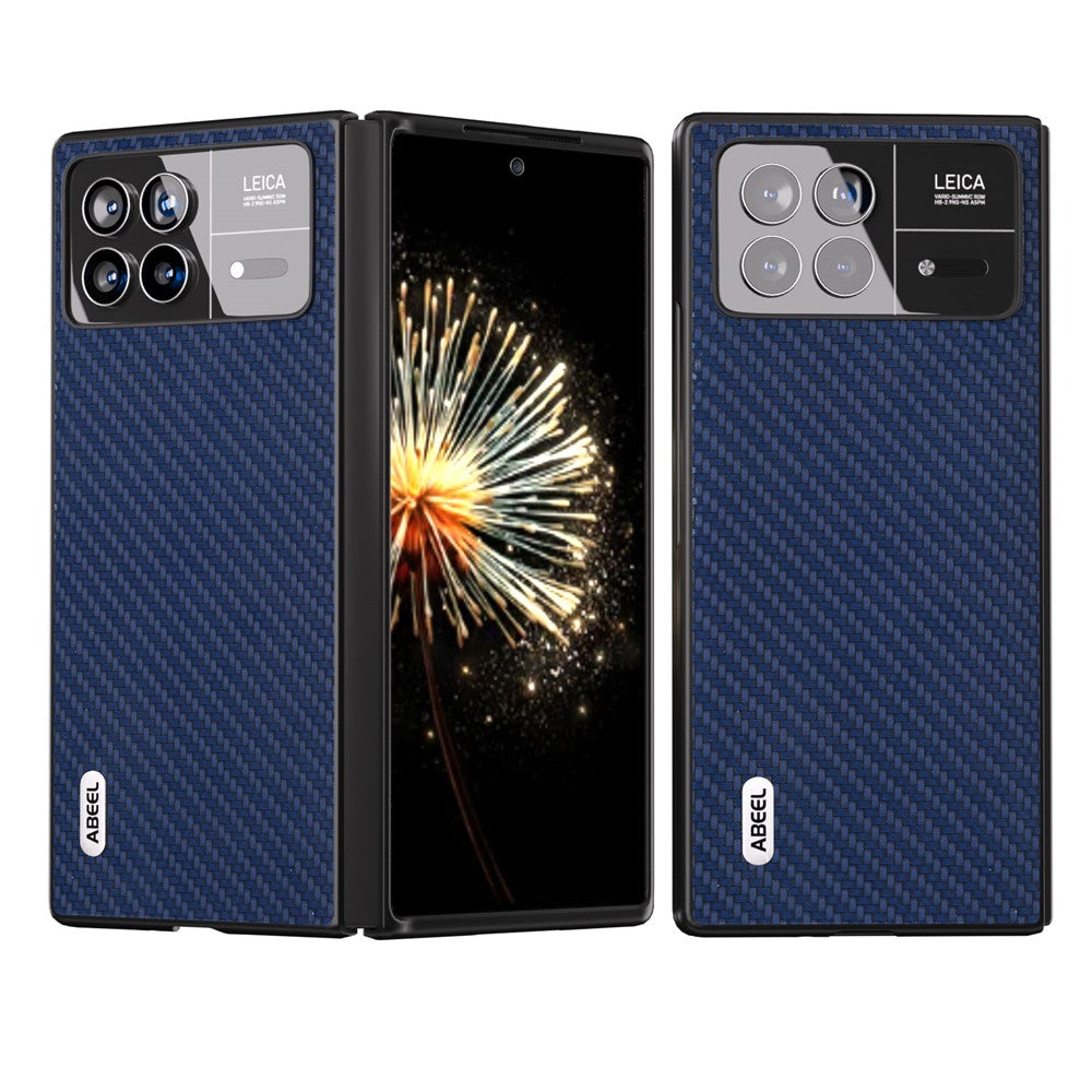 ABEEL For Xiaomi Mix Fold 3 5G Hard PC + PU Protective Case Carbon Fiber Texture Folding Phone Cover