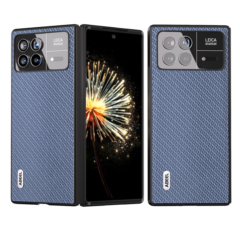ABEEL For Xiaomi Mix Fold 3 5G Hard PC + PU Protective Case Carbon Fiber Texture Folding Phone Cover