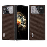 ABEEL For Xiaomi Mix Fold 3 5G Hard PC + PU Protective Case Carbon Fiber Texture Folding Phone Cover
