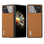ABEEL For Xiaomi Mix Fold 3 5G Hard PC + PU Protective Case Carbon Fiber Texture Folding Phone Cover
