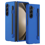 Til Samsung Galaxy Z Fold5 5G Skin-touch Beskyttelsescover af hård PC med Penneholder til Sammenfoldelig Telefon