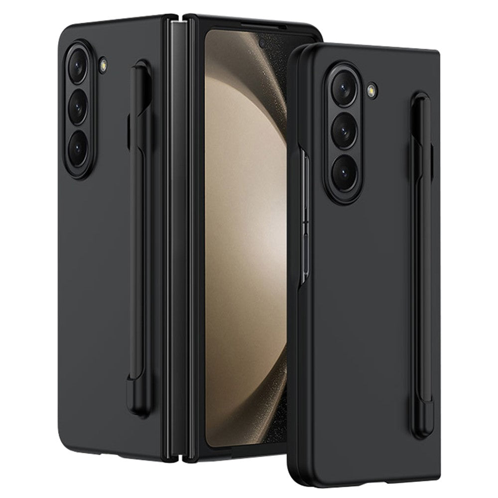 Til Samsung Galaxy Z Fold5 5G Skin-touch Beskyttelsescover af hård PC med Penneholder til Sammenfoldelig Telefon
