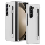 Til Samsung Galaxy Z Fold5 5G Skin-touch Beskyttelsescover af hård PC med Penneholder til Sammenfoldelig Telefon