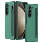 Til Samsung Galaxy Z Fold5 5G Skin-touch Beskyttelsescover af hård PC med Penneholder til Sammenfoldelig Telefon