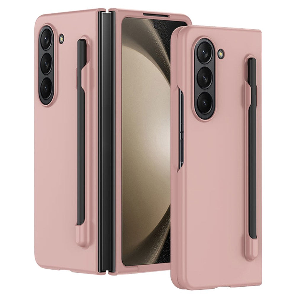 Til Samsung Galaxy Z Fold5 5G Skin-touch Beskyttelsescover af hård PC med Penneholder til Sammenfoldelig Telefon