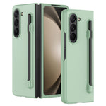 Til Samsung Galaxy Z Fold5 5G Skin-touch Beskyttelsescover af hård PC med Penneholder til Sammenfoldelig Telefon