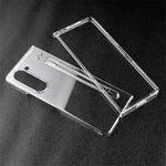 For Samsung Galaxy Z Fold5 5G Transparent Phone Case Hard PC Anti-Scratch Cover with Pen Holder