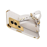 For Oppo Reno10 Pro+ 5G Electroplating Phone Cover PU Leather+TPU Case with Wristband Kickstand