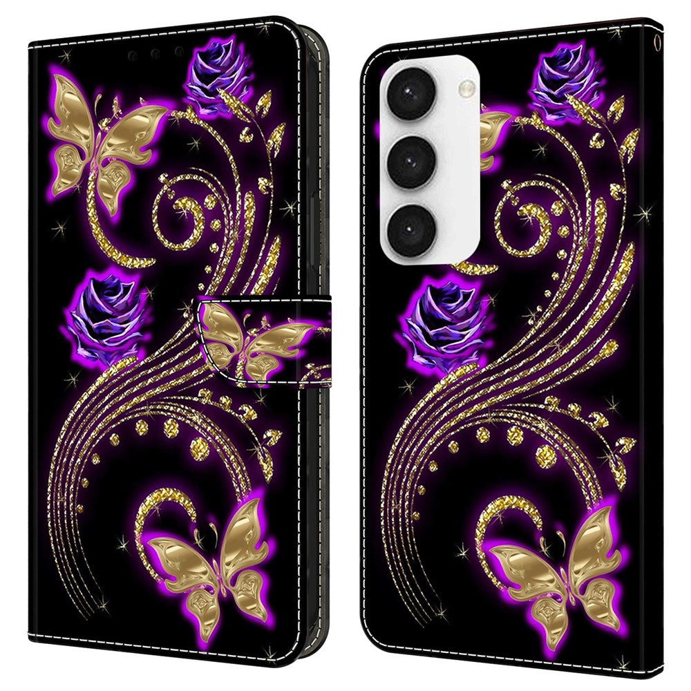 For Samsung Galaxy S23 FE Wallet Leather Phone Case 3D Pattern Printing Phone Stand Cover