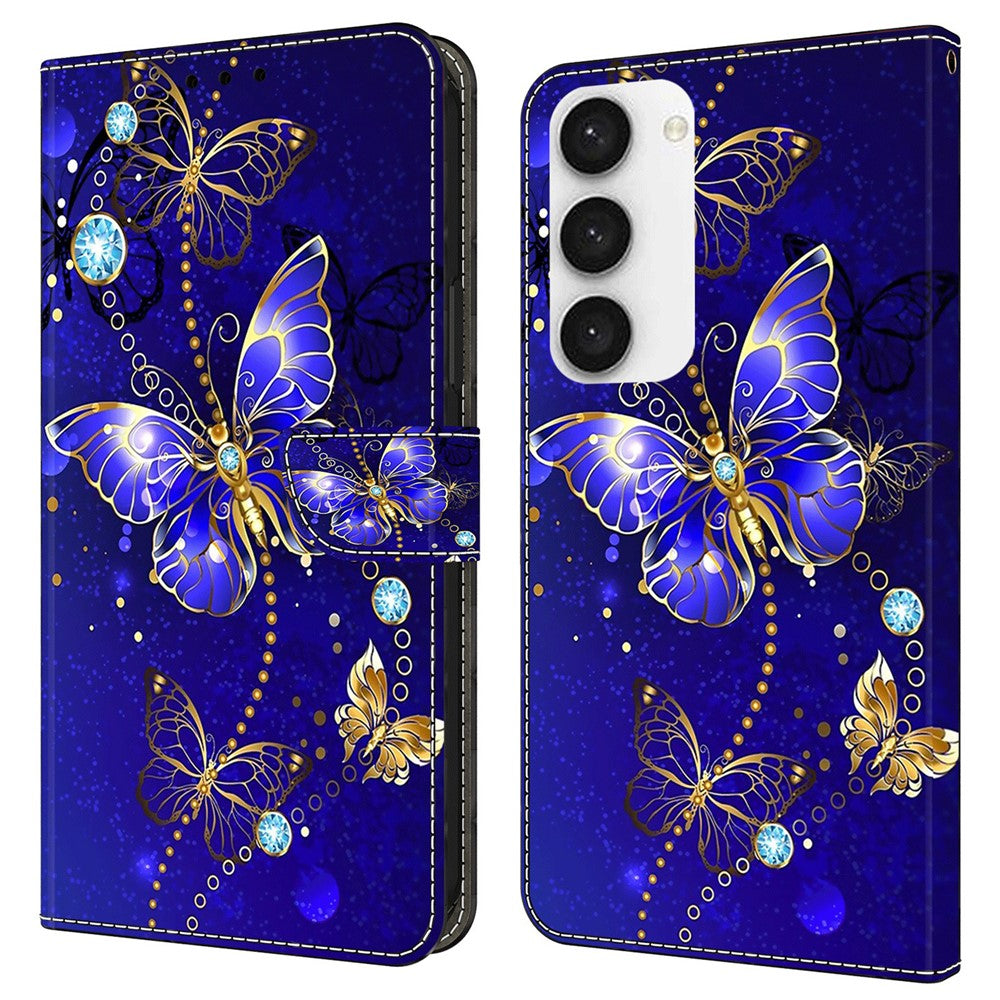 For Samsung Galaxy S23 FE Wallet Leather Phone Case 3D Pattern Printing Phone Stand Cover