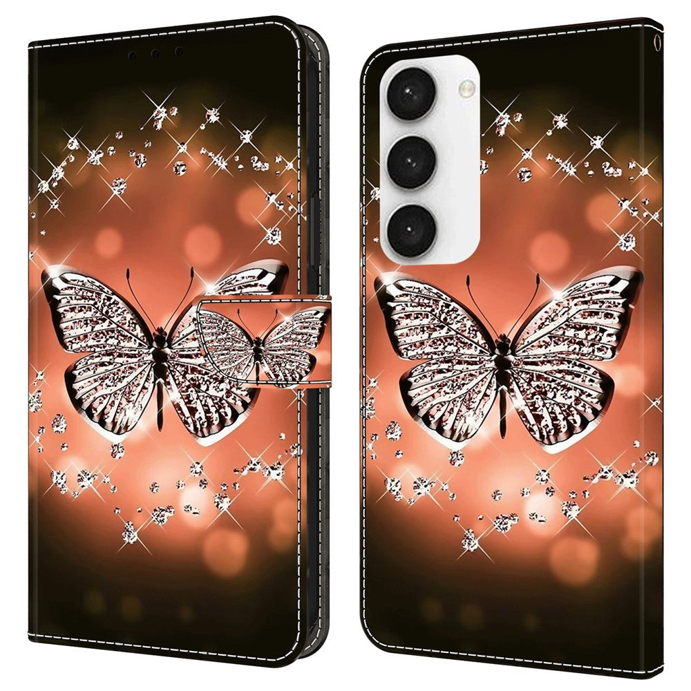For Samsung Galaxy S23 FE Wallet Leather Phone Case 3D Pattern Printing Phone Stand Cover