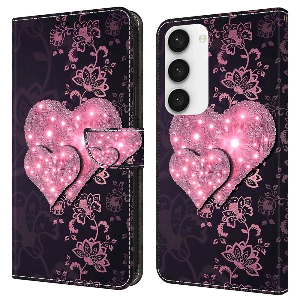 For Samsung Galaxy S23 FE Wallet Leather Phone Case 3D Pattern Printing Phone Stand Cover